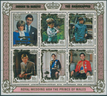 Cook Islands Penrhyn 1981 SG234 Royal Wedding Surcharges MS MNH - Penrhyn