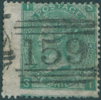 Great Britain 1867 SG117 1s Green QV ISSI Plate 4 FU (amd) - Other & Unclassified