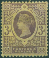 Great Britain 1887 SG202 3d Purple/yellow QV MH (amd) - Otros & Sin Clasificación