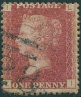 Great Britain 1858 SG43 1d Red QV ILLI #2 Plate 142 Fine Used (amd) - Unclassified