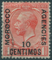 Morocco Agencies 1935 SG154 10c On 1d Scarlet KGV FU (amd) - Postämter In Marokko/Tanger (...-1958)