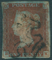 Great Britain 1854 SG10 1d Deep Red-brown QV **BK Imperf FU (amd) - Non Classés