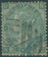 Great Britain 1867 SG117 1s Green QV CNNC Plate 4 FU (amd) - Other & Unclassified