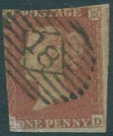 Great Britain 1854 SG8 1d Red-brown  QV **SD Imperf FU (amd) - Non Classés