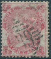 Great Britain 1862 SG77 3d Carmine-rose QV FHHF FU (amd) - Sonstige & Ohne Zuordnung