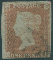 Great Britain 1854 SG9 1d Pale Red-brown QV **OE Imperf FU (amd) - Unclassified