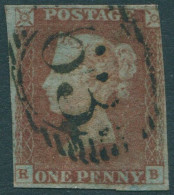 Great Britain 1854 SG8 1d Red-brown QV **RB Imperf FU (amd) - Non Classés