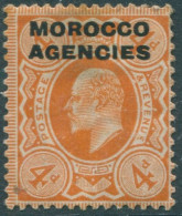 Morocco Agencies 1907 SG35 4d Orange KEVII MH (amd) - Bureaux Au Maroc / Tanger (...-1958)