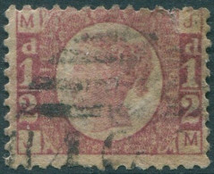 Great Britain 1870 SG49 ½d Rose QV MJJM Plate 6 FU (amd) - Other & Unclassified