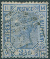 Great Britain 1880 SG142 2½d Blue QV HMMH Orb Wmk Plate 20 FU (amd) - Otros & Sin Clasificación