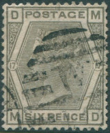 Great Britain 1881 SG161 6d Grey QV DMMD Plate 17 Crown Wmk FU (amd) - Other & Unclassified