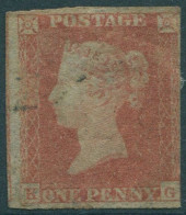 Great Britain 1854 SG12 1d Orange-brown QV **HG Imperf FU (amd) - Ohne Zuordnung