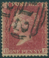 Great Britain 1857 SG41 1d Deep Rose-red QV **HF Die 2 Perf 14 FU (amd) - Non Classificati