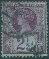 Great Britain 1887 SG201 2½d Purple/blue QV #2 FU (amd) - Andere & Zonder Classificatie