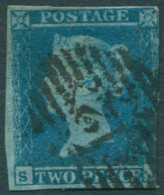 Great Britain 1841 SG14 2d Blue QV **SJ Imperf FU (amd) - Unclassified