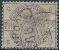 Great Britain 1883 SG190 2½d Lilac QV FU (amd) - Otros & Sin Clasificación