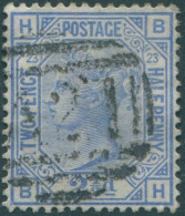 Great Britain 1881 SG157 2½d Blue QV HBBH Crown Wmk Plate 23 FU (amd) - Altri & Non Classificati