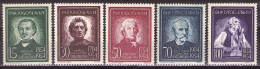 Yugoslavia 1954 - Deserving People - Mi 755-759 - MNH**VF - Neufs