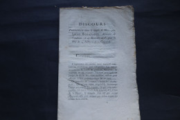 Discours De Lucien Bonaparte AN 8  14 Juillet Et De La Concorde - Documentos Históricos