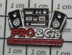 613E  Pin's Pins / Beau Et Rare / MARQUES / CHAINE HI-FI  PRO & CIE LES PROFESSIONNELS DE L'ELECTRONIQUE - Marche