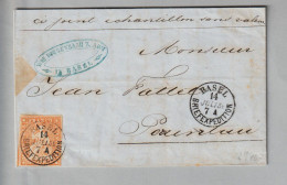 Schweiz Strubel 1859-07-14 Basel Strubelbrief Nach Porrentruy SBK #22D SHB 25B3 - Cartas & Documentos