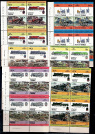 FUNAFUTI TUVALU 1984 TRAINS BLOCK OF 4 MI No 1-12 MNH VF!! - Eisenbahnen