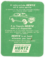 Etiquette Hertz Rent A Car ( Carte D'accès à Bord / Boarding Pass ), Automobile - Unclassified