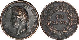 FRANCE - 1839 - 10 CENT. - LOUIS PHILIPPE - COLONIES FRANCAISES - QUALITE - 300 000 Ex. - 19-197 - Colonies Générales (1817-1844)