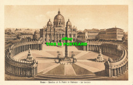 R596456 Roma. Basilica Di S. Pietro In Vaticano. La Facciata. 4429. E. V. R - Welt