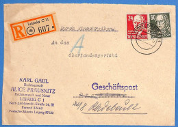 Allemagne Zone Soviétique - 1950 - Lettre Einschreiben De Leipzig - G32702 - Autres & Non Classés