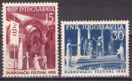 Yugoslavia 1955 - Dubrovnik Summer Festival - Mi 761-762 - MNH**VF - Nuevos