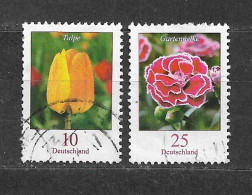 Deutschland Germany BRD 2005 ⊙ Mi 2462, 2484 Tulpe, Gartennelke - Used Stamps
