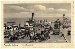 0 - B19704CPA - ALLEMAGNE -Nordseebad Norderney - Dampferankunft - Parfait état - EUROPE - Norderney