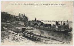 30 - B23146CPA - PONT SAINT ST ESPRIT - Vu Du Port Et Des Quais Dy Rhone, Le Cormoran - Parfait état - GARD - Pont-Saint-Esprit