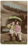 0 - F20117CPA - DIRIGEABLES - ZEPPELIN - Enfants Sous Parapluie - Bon état - THEMES - Dirigibili