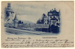 0 - B19624CPA - ALLEMAGNE - FREIBURG - Gruss Aus - Schwabenthorbrucke - Carte Pionniere - Assez Bon état - EUROPE - Freiburg I. Br.