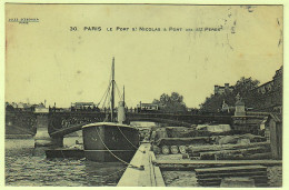 75 - B19190CPA - PARIS - ARR. 06 - Le Port Saint Nicolas Et Pont Des Saints Peres - Très Bon état - PARIS - Paris (06)