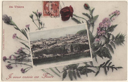 63 - B18911CPA - THIERS - Je Vous Envoie Ces Fleurs - Très Bon état - PUY-DE-DOME - Thiers