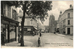 28 - B26277CPA - DREUX - Entree Du Boulevard De La Gare - Très Bon état - EURE-ET-LOIR - Dreux