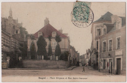 49 - B21705CPA - SEGRE - Place Grignon Et Rue Saint Sauveur - Très Bon état - MAINE ET LOIRE - Segre