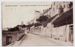 77 - B21010CPA - CHATEAU LANDON - Rue Du Bas Larry - Vue Eglise Notre-Dame - Très Bon état - SEINE-ET-MARNE - Chateau Landon