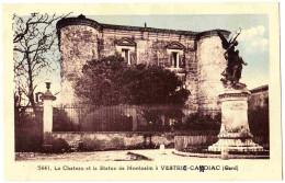 30 - B23100CPA - VESTRIC - CANDIAC - Château Et  Statue De Montcalm - Parfait état - GARD - Andere & Zonder Classificatie