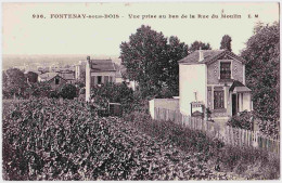 94 - B22895CPA - FONTENAY SOUS BOIS - Vue Prise Au Bas De La Rue Du Moulin - Très Bon état - VAL-DE-MARNE - Fontenay Sous Bois