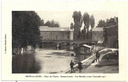 10 - B23306CPA - ARCIS SUR AUBE - Pont De Aube - Bateau-Lavoir - Les Moulins Avant L'incendie 1911 - Parfait état - AUBE - Arcis Sur Aube