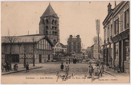 91 - B21717CPA - CORBEIL - Les Halles  - Eglise Et  Rue Des Remparts - Parfait état - ESSONNE - Corbeil Essonnes