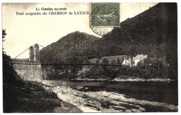 19 - B23406CPA - CHAMBON DE LAYGUE - Pont Suspendu - Très Bon état - CORREZE - Autres & Non Classés