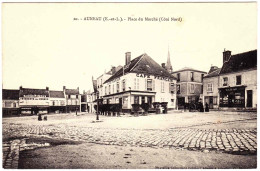 28 - B23181CPA - AUNEAU - Place Du Marché - Café Français - Parfait état - EURE-ET-LOIR - Auneau