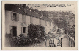 46 - B18723CPA - ROCAMADOUR - Hotel Saint Amadour, Villanova, Terrasse - Parfait état - LOT - Rocamadour