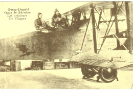 BOURG-LEOPOLD - Camp De BEVERLOO -- Les Aviateurs   De Vliegers .     ( 2 Scans ) - Aviatori