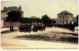 60 - B23382CPA - SAINTE GENEVIEVE - Service Laïque De M. Descroix - Mairie Et Place - Très Bon état - OISE - Sainte-Geneviève